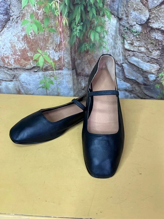 MADEWELL The Greta Mary Jane Black Leather Flats, 9 - Picture 5 of 12